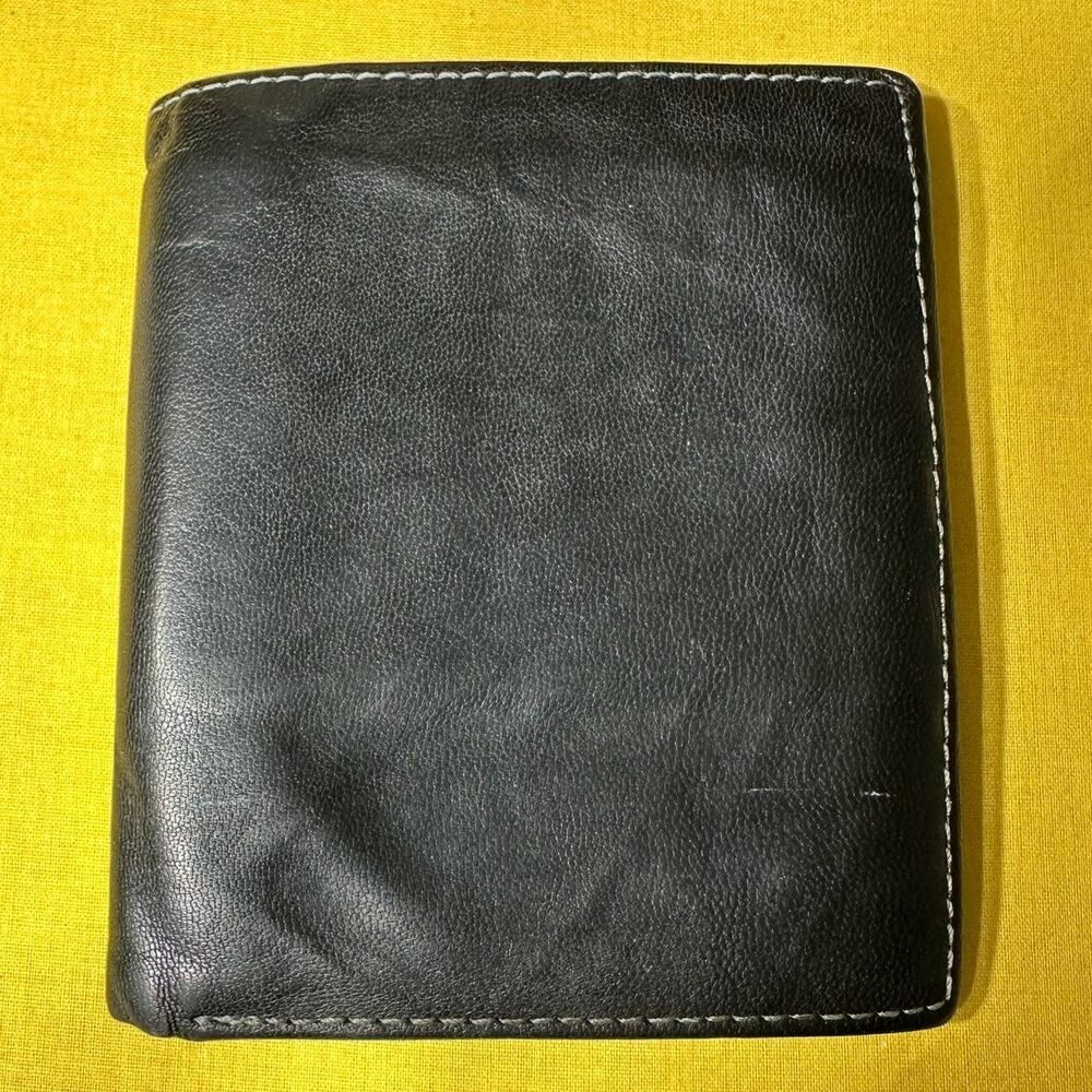 Buxton Genuine Leather Bifold Wallet Men’s Brown Organizer ID Window
